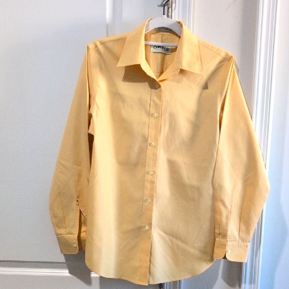 Women's Orvis Long Sleeve Yellow Button-Up Shirt